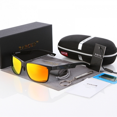 BARCUR Polarized Sunglasses - Black (Yellow Lenses)