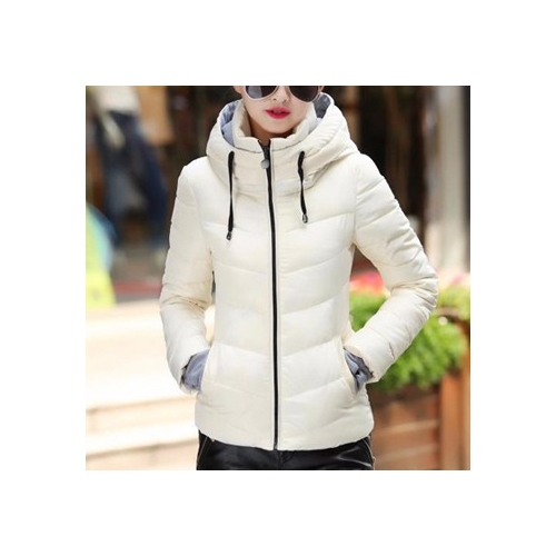 Hooded Down Jacket - Ivory