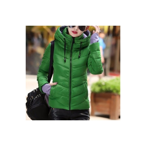 Hooded Down Jacket - Green