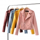 PU Leather Jacket - Pink