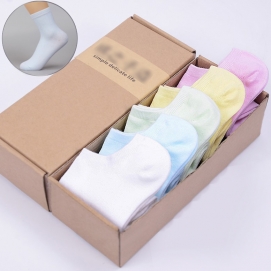 Pack of 5 Pairs of high Socks for women (Pastel colours)