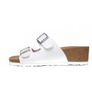 Brknstock Arizona Sandals (Wedgies) - White