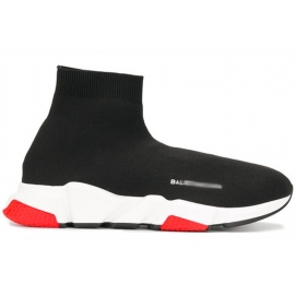 Blnciaga Speed Black (White, Black and Red Sole)