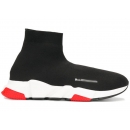 Blnciaga Speed Trainer Black (White, Black and Red Sole)
