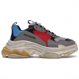 Blnciaga Triple S Blue, Red and Grey