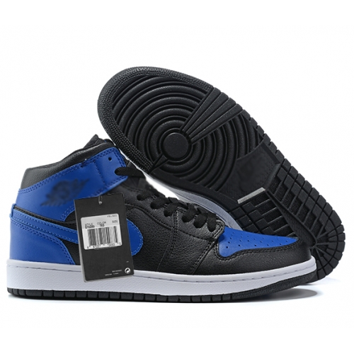 Zapatillas NK Air Jordan 1 Mid Azul & Negro