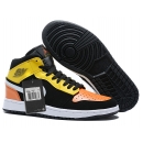 Zapatillas NK Air Jordan 1 Negras & Amarillas & Naranjas
