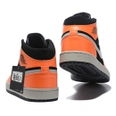 Zapatillas NK Air Jordan 1 Naranjas & Negras Brillantes