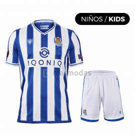Camiseta Mcron Real Sociedad 1ª Equipación Niños 2020-2021