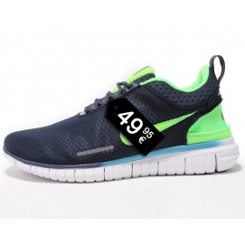 NK Free OG BR 2015 Navy and Fluorescent Green (White Sole)