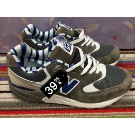 NB 999 Brown and White (Blue Logo)