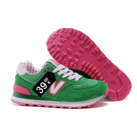 NB 574 Green, Pink and White